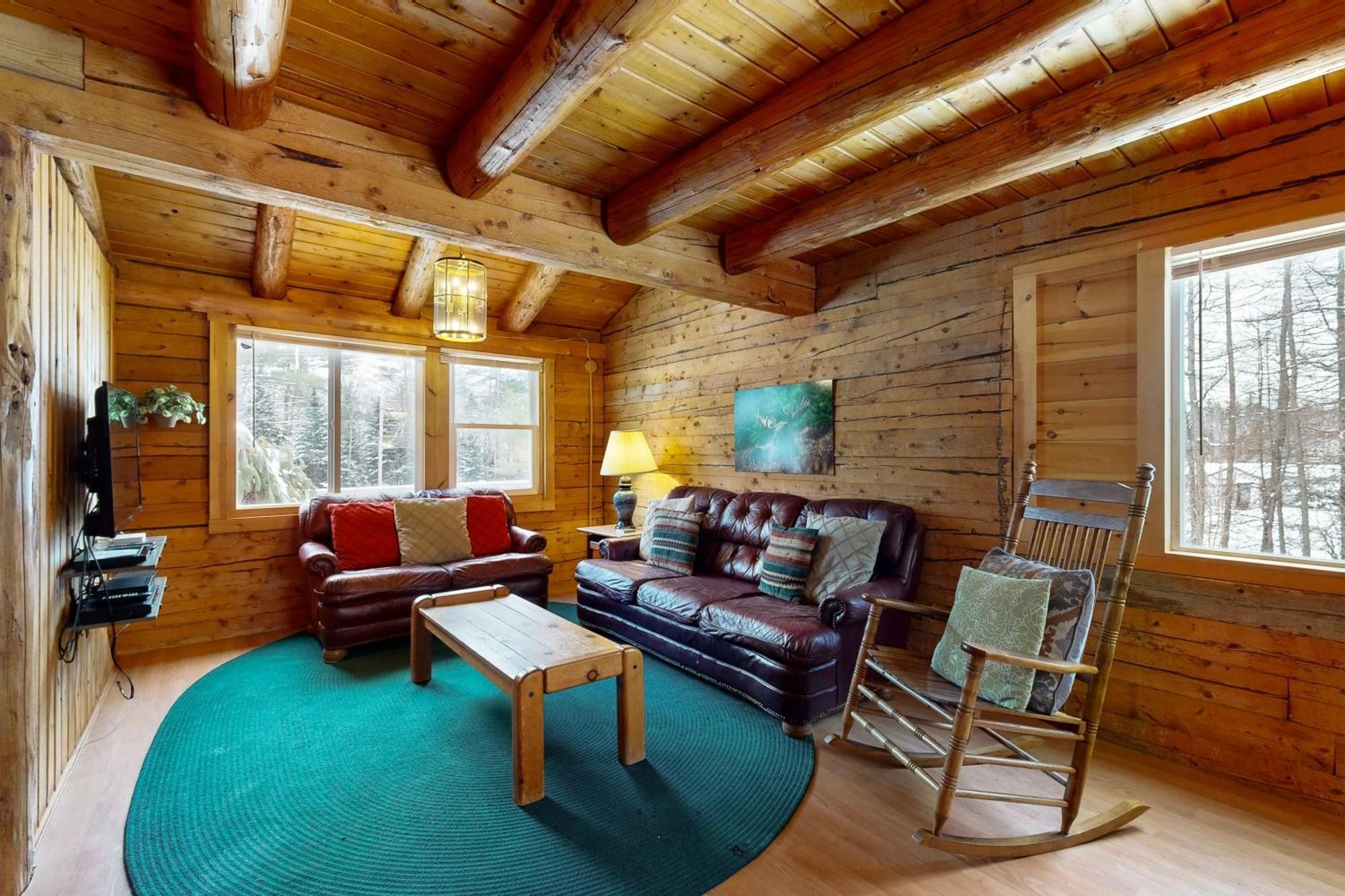 Twin View Log Home Carroll Exterior photo